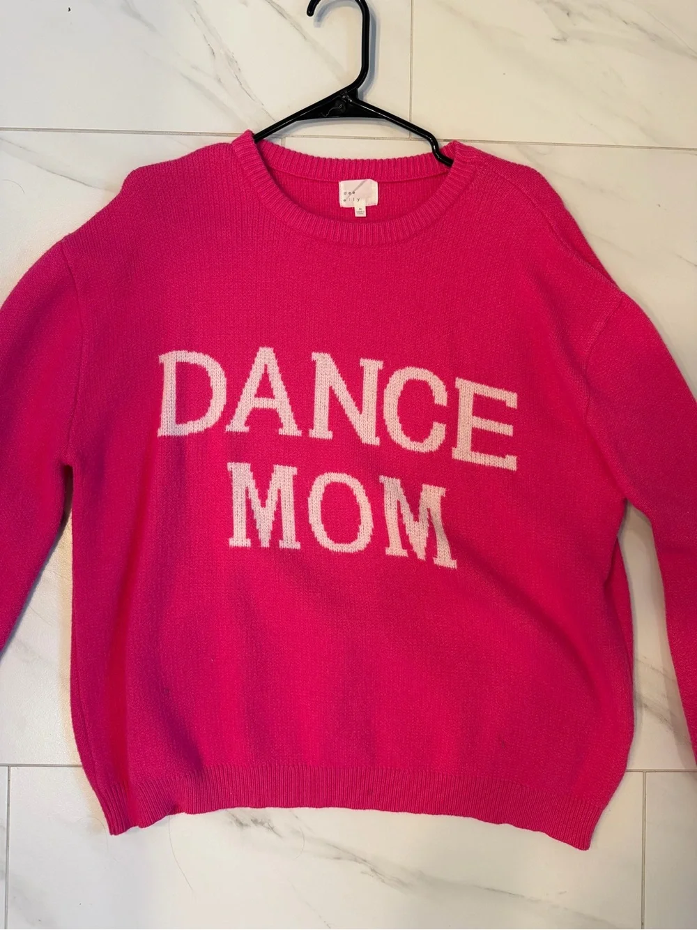 Vici Hot Pink 'DANCE MOM' Crewneck Sweater